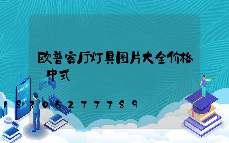 欧普客厅灯具图片大全价格 中式